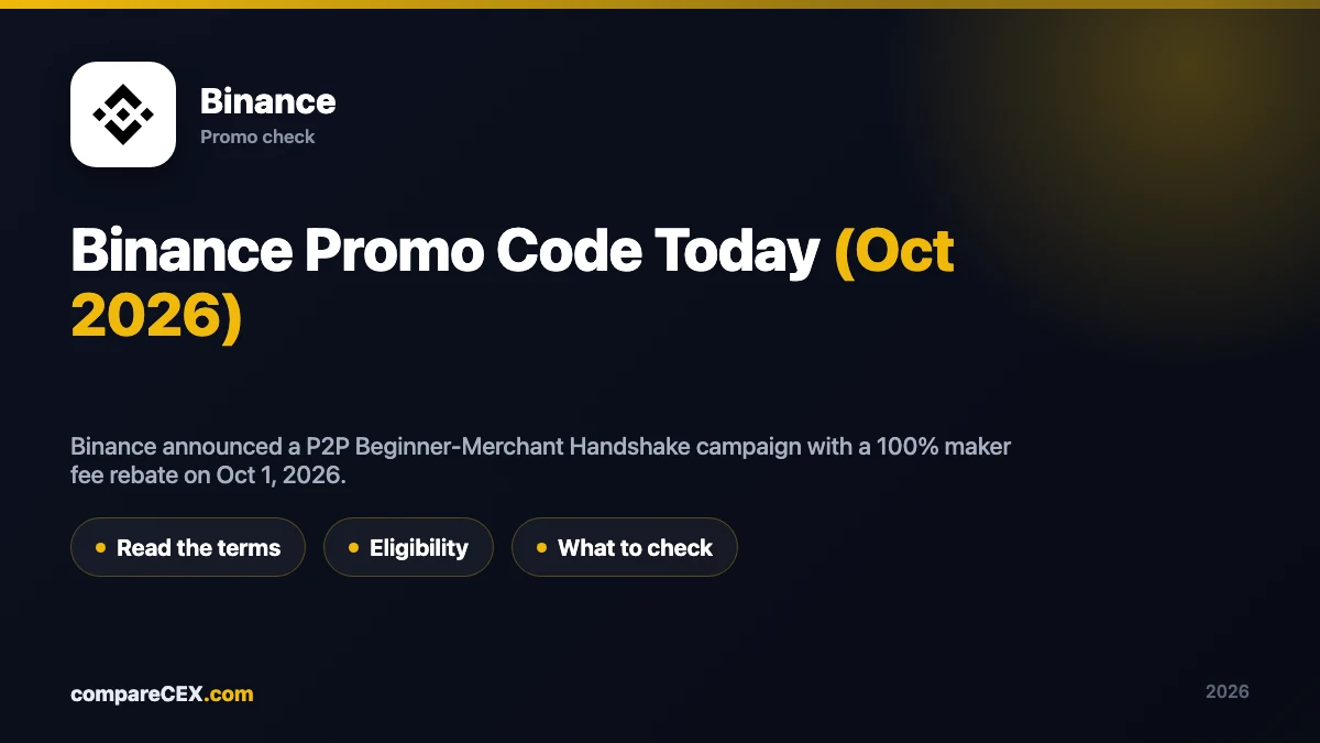 Binance promo code announcement