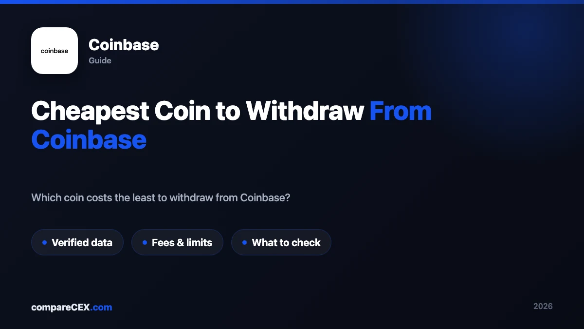 Cheapest Coin to Withdraw From Coinbase: 2026 Fee Breakdown