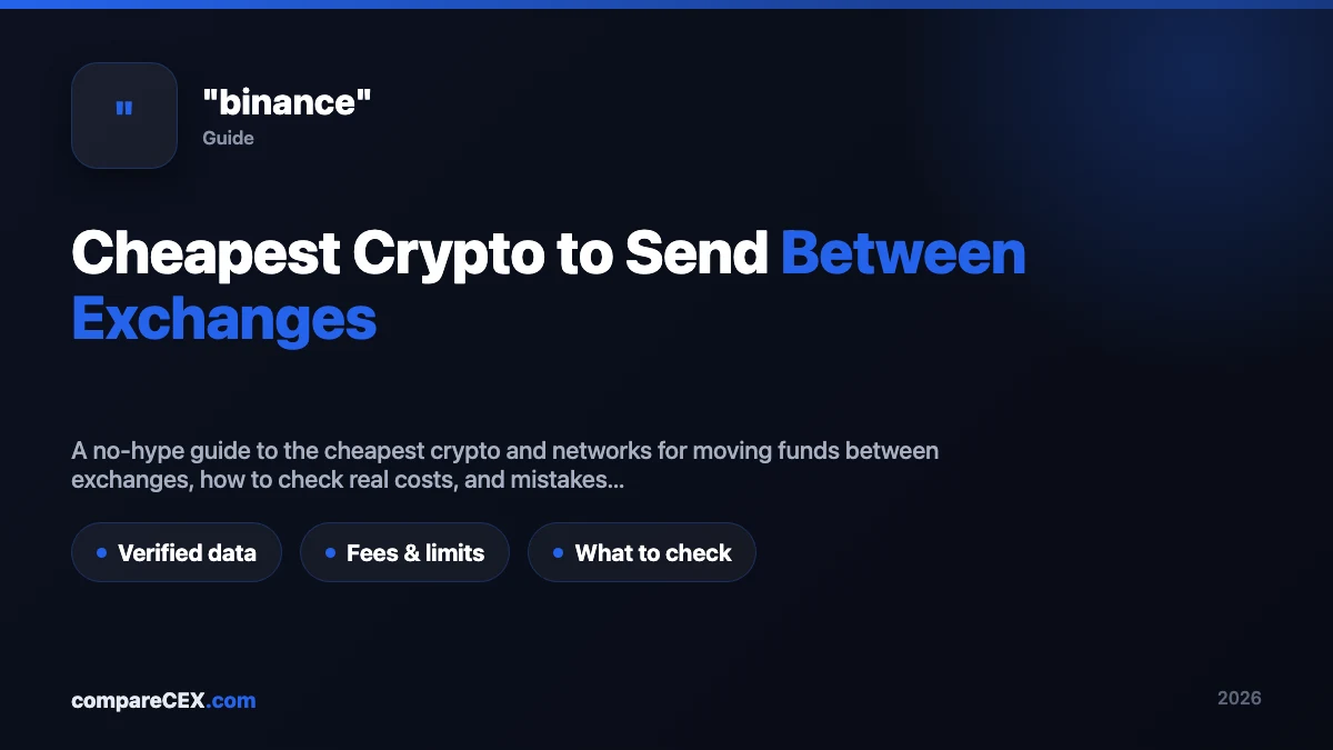 Cheapest Crypto to Send Between Exchanges: What Actually Costs Less