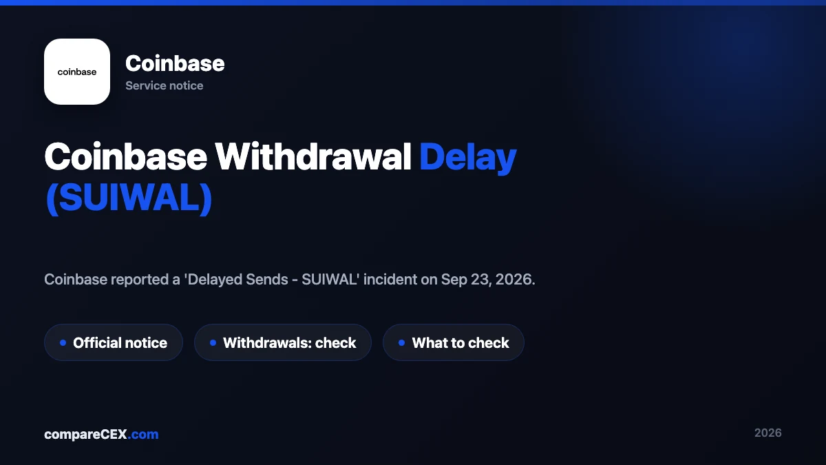 Coinbase withdrawal outage