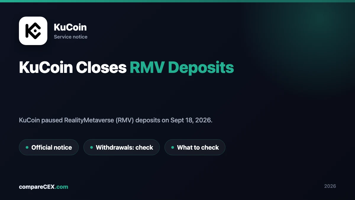 KuCoin Closes RMV Deposits: What It Means for Your KuCoin Withdrawal (Sept 2026)